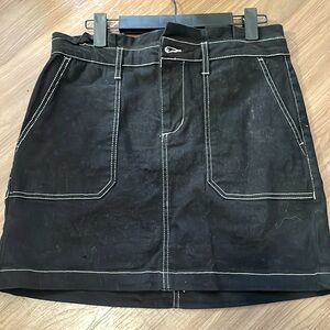 Black skirt with white stitching